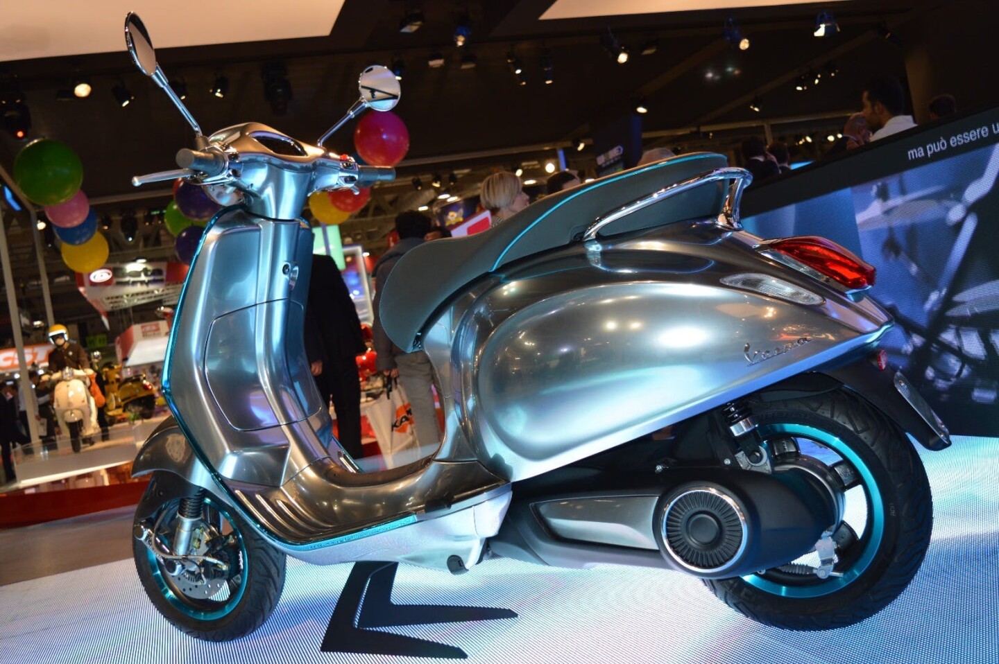 Piaggio’s Vespa Elettrica scooter at EICMA in Milan two years ago