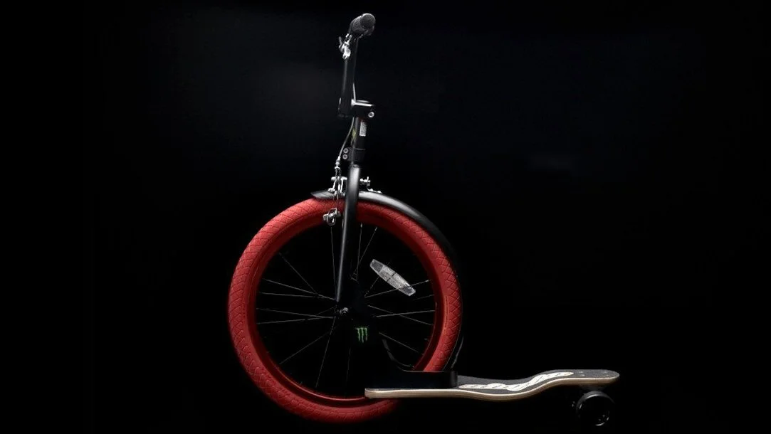 Unlike other micro-scooters, the sbyke can stand on its own and features a wide deck that's capable of side-by-side foot placement
