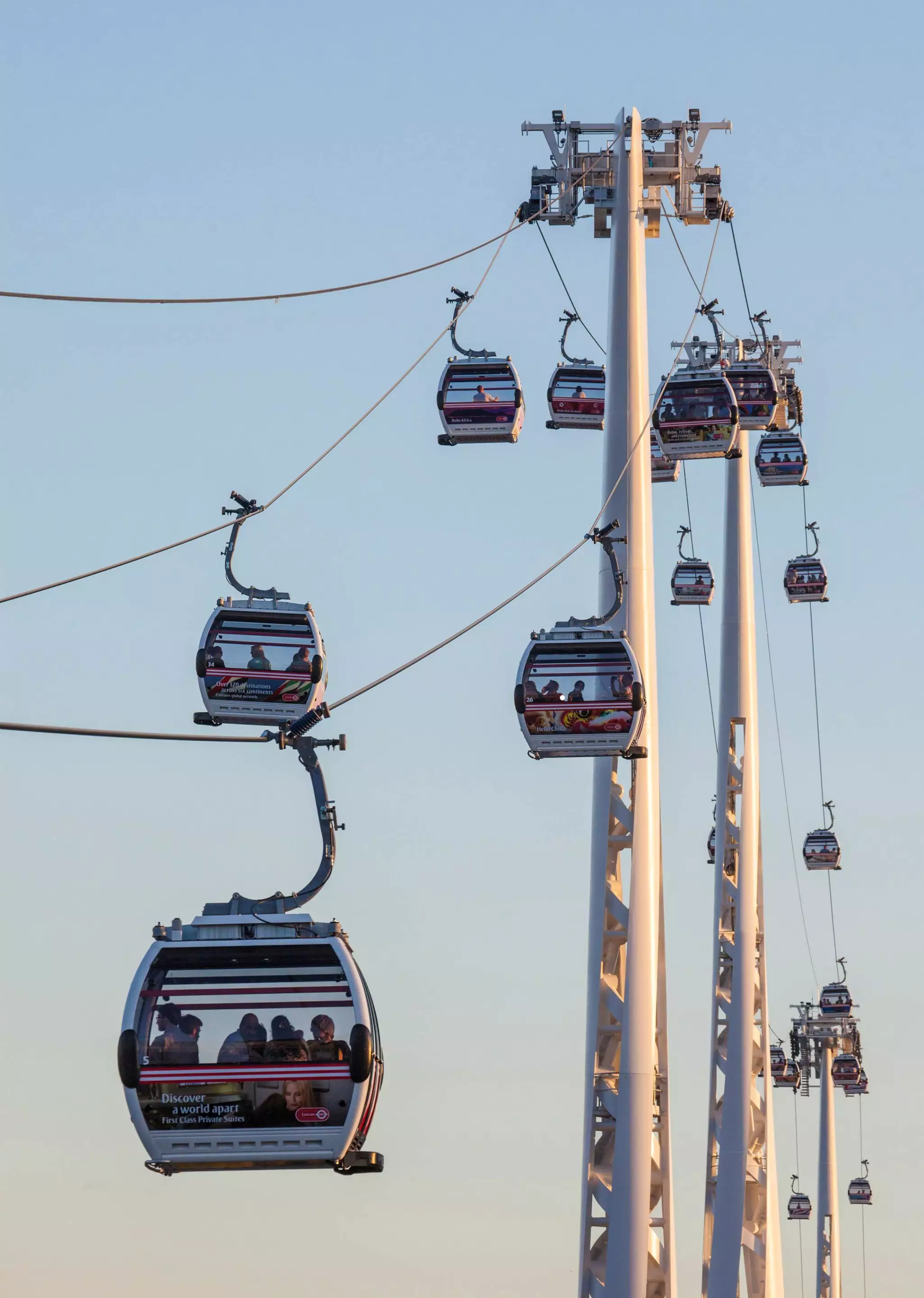 Expedition Engineering, Buro Happold and URS shared the Infrastructure or Transportation Structures award for Emirates Air Line (Photo: Mace)