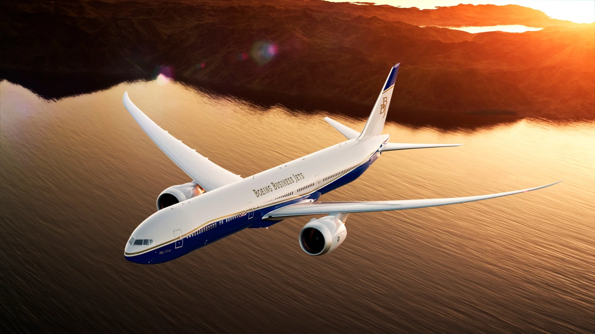 The BBJ 777X has a 235 ft (72 m) wingspan