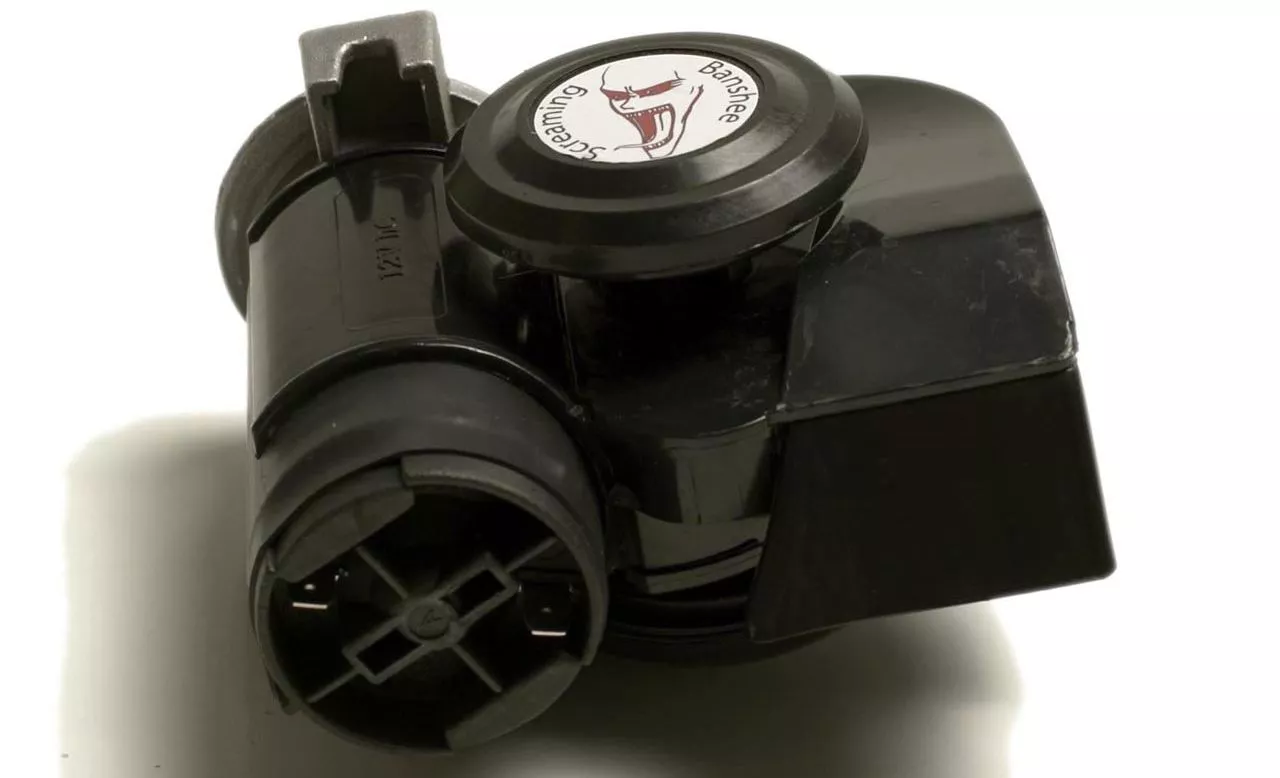 The Screaming Banshee is an add-on 139-decibel motorcycle horn, that allows riders to still use their regular horn as needed