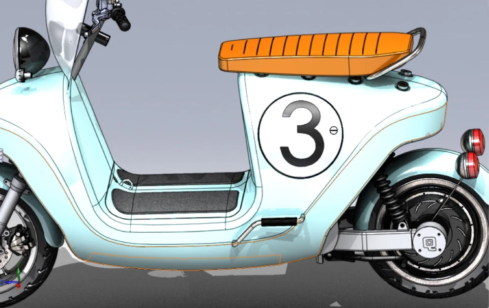 Design sketch of the Be.e electric scooter (Image: Waarmakers)