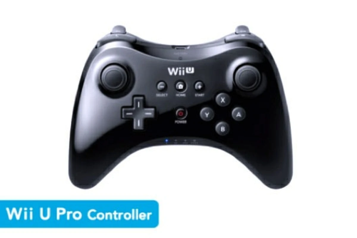 The Wii U Pro controller features a layout similar to the Xbox 360
