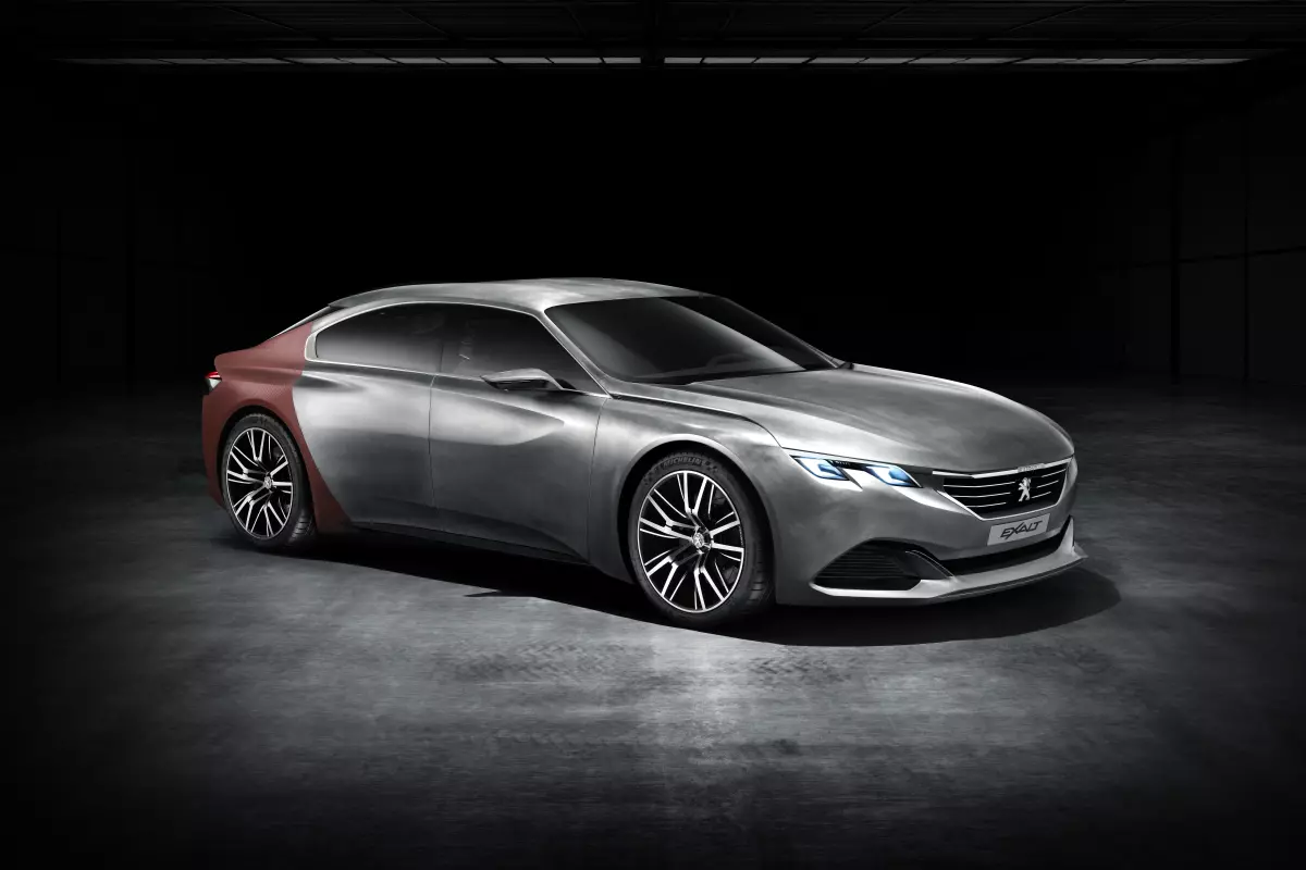 Peugeot shows the EXALT concept before its debut at the 2014 Beijing Motor Show