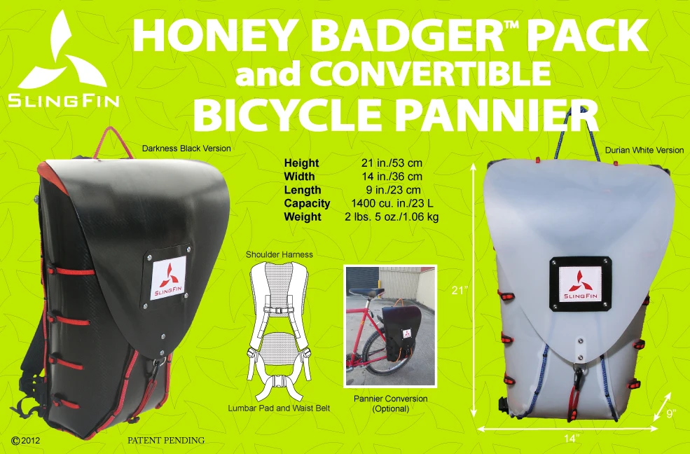 The ExoPak body separates from the shoulder harness, allowing for other uses