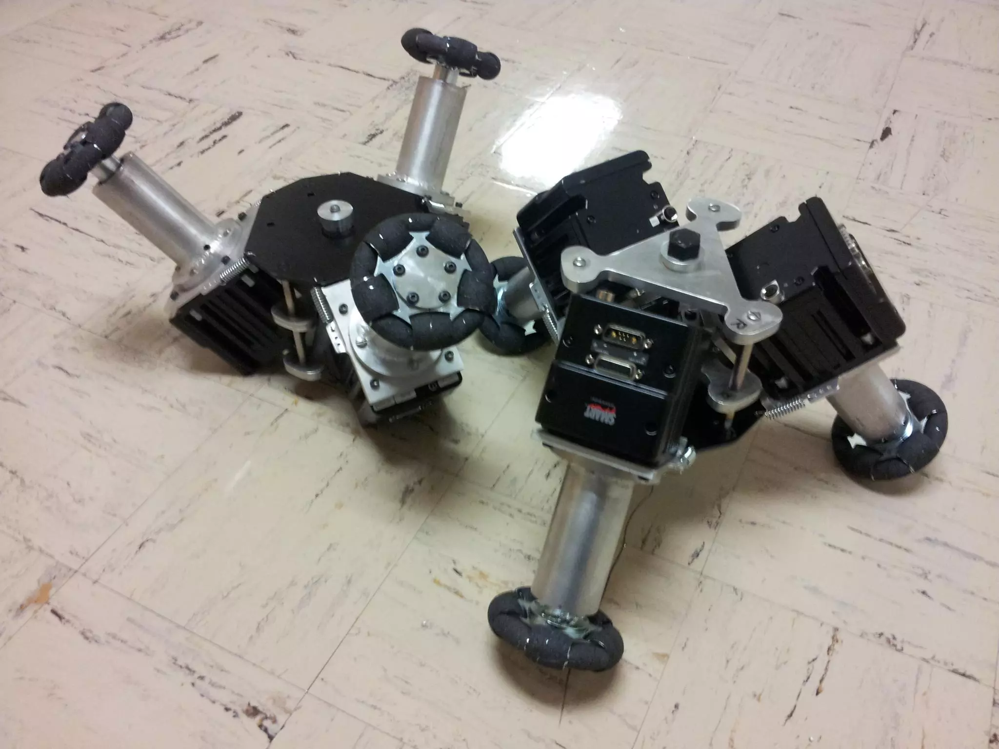 Close up of the three-motor drive system