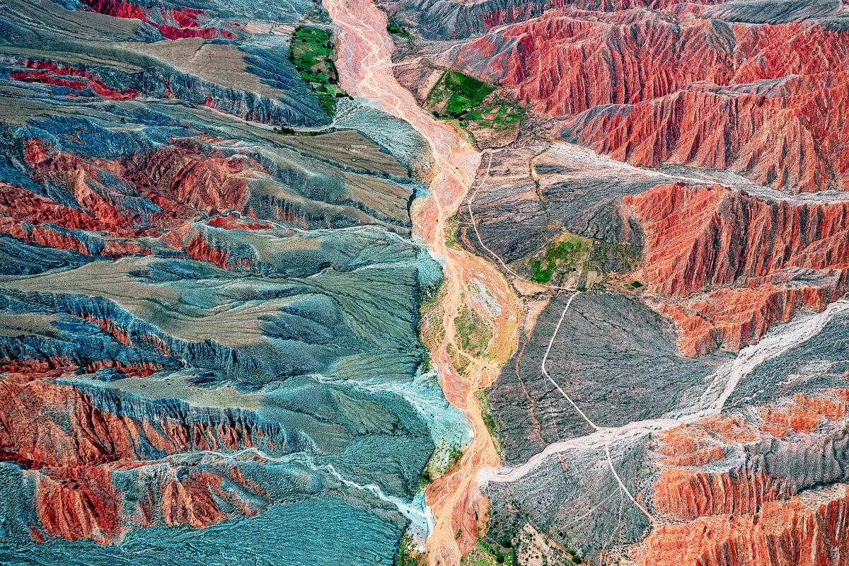 Rock formations and colors at Salta, Argentina