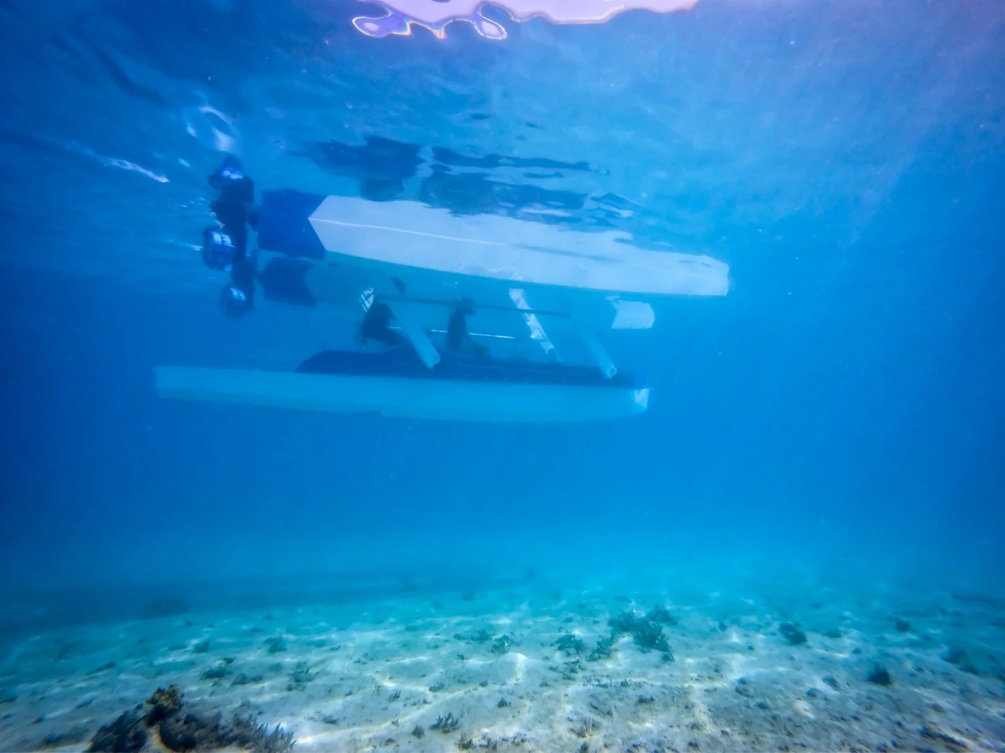 A digital periscope allows the pilot to see what's going on above the waves