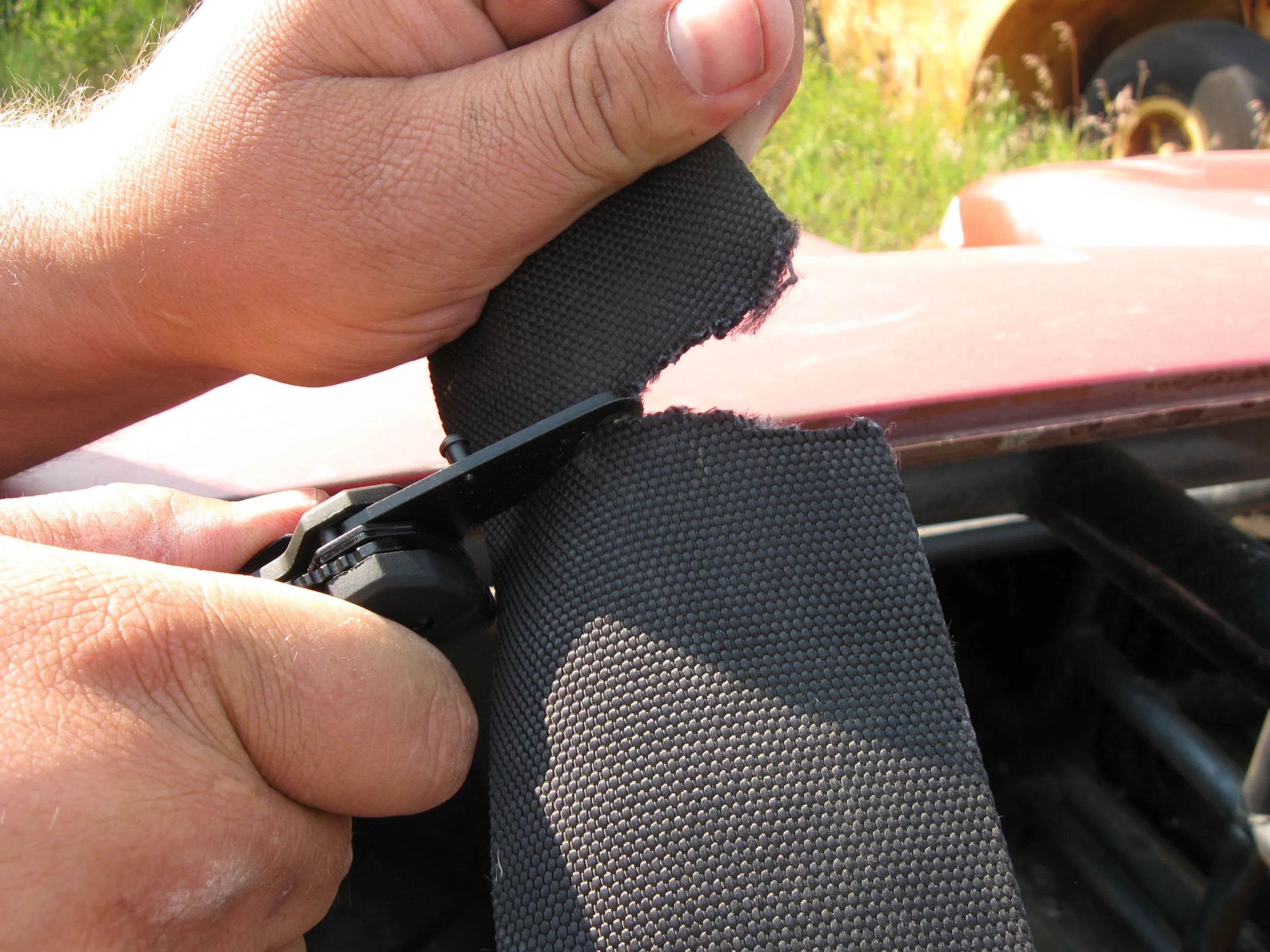 The T3 going through the Porsche's harness