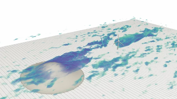 Aerodynamic simulations have shown that wind turbines might be able to produce more energy when placed behind hills