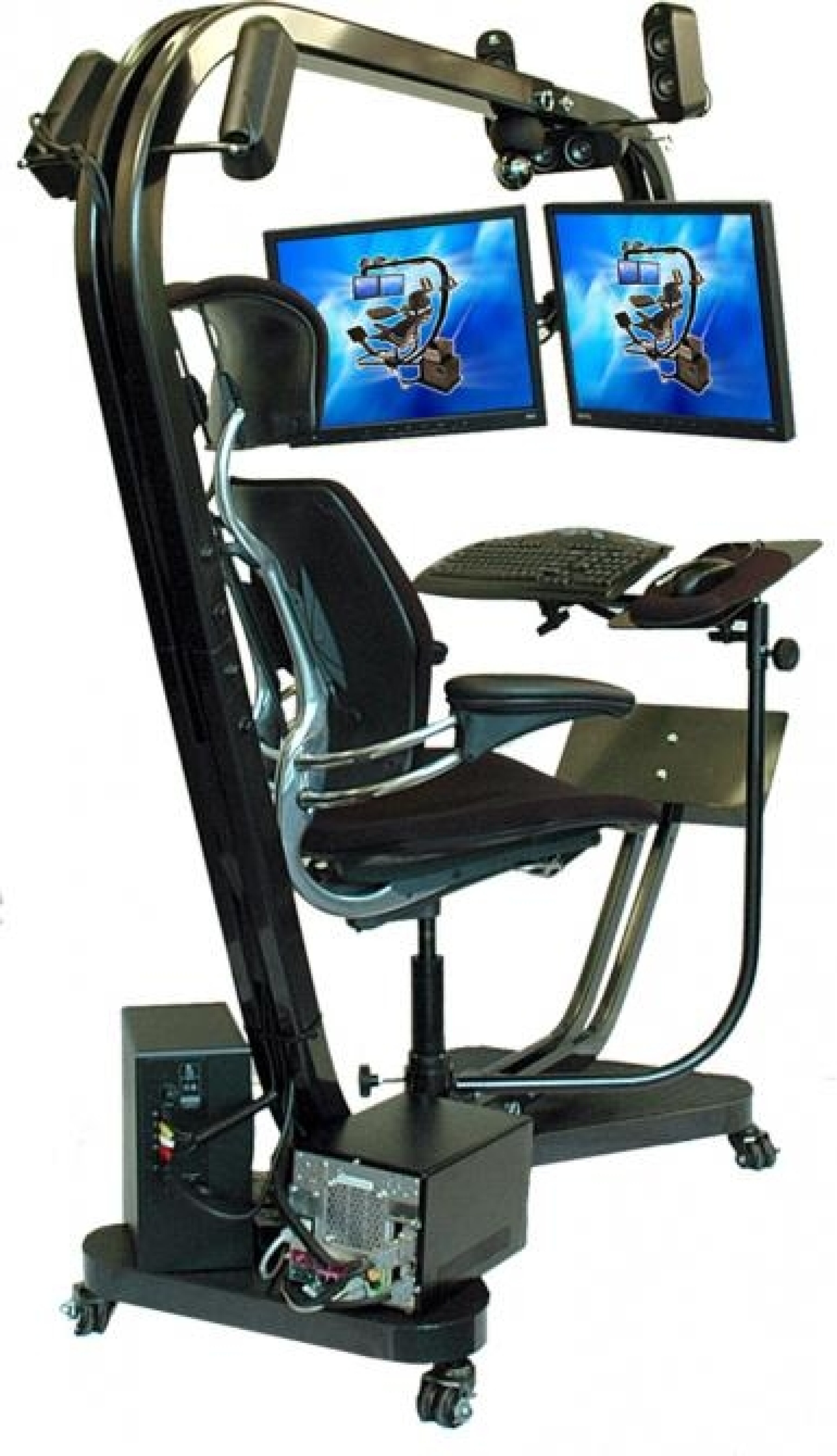 стул для компьютера с подставкой для клавиатуры