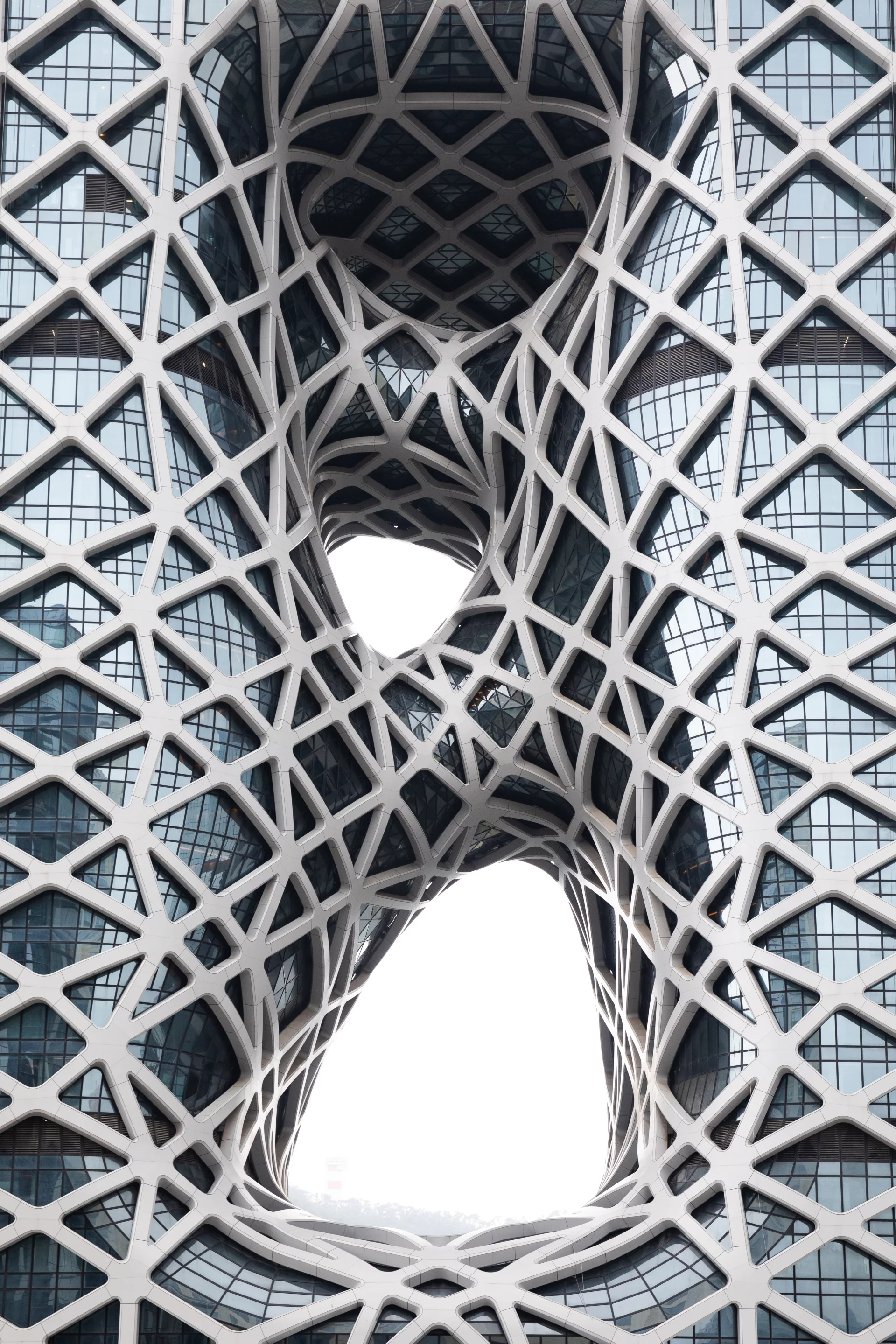 Morpheus Hotel takes the form of two towers connected at multiple points