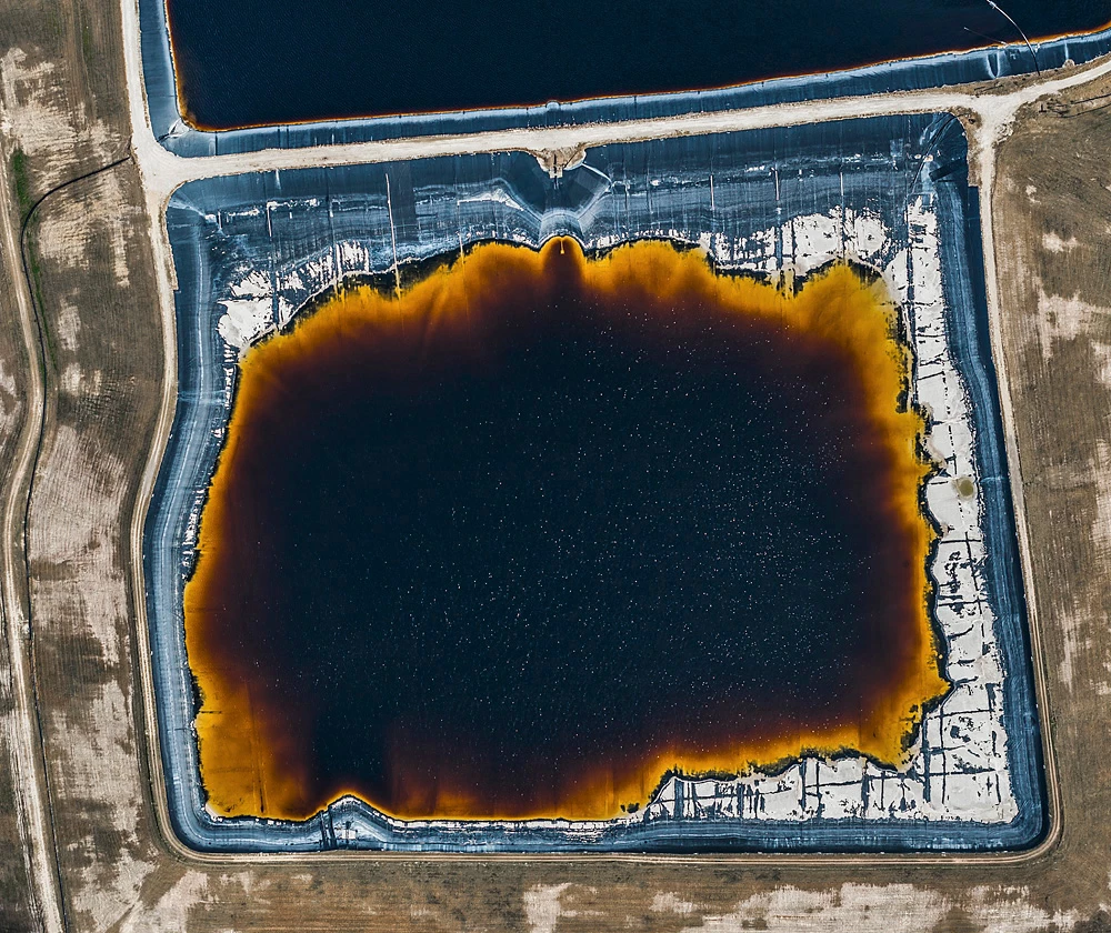 Open pit phosphate mining in Florida, USA 2015