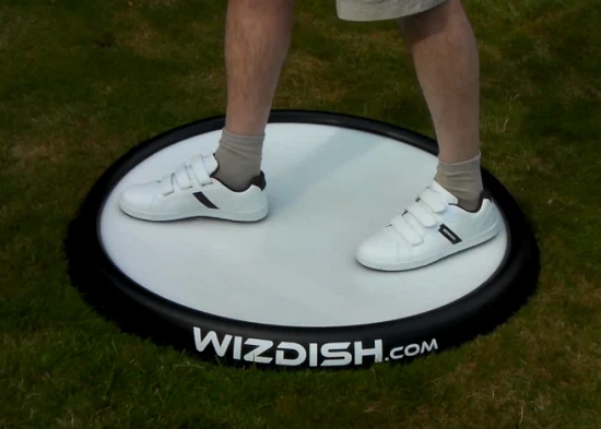 WizDish being used, with the sliding motion making the on-screen character walk