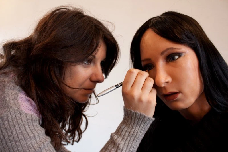 The FACE robot is capable of mimicking facial expressions
