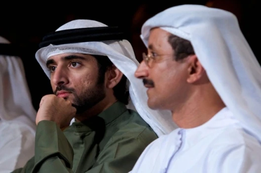 Crown Prince of Dubai and Sultan Ahmed bin Sulayem at Nakheel Harbour at the project launch earlier this monthImage: Nakheel