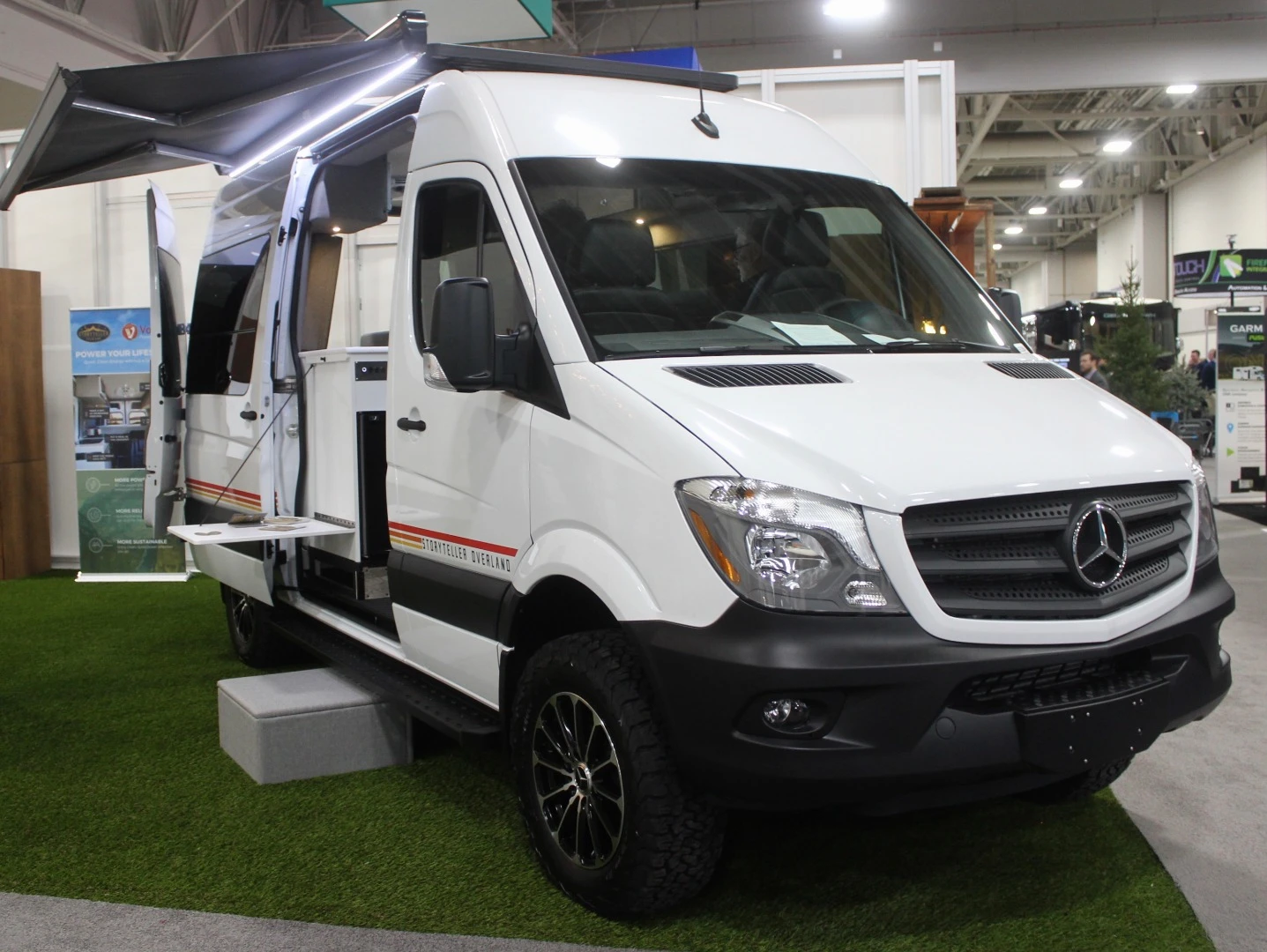 Storyteller offers off-grid-ready features like diesel heat and hot water, a Volta lithium battery system and an indoor/outdoor Halo FlexShower