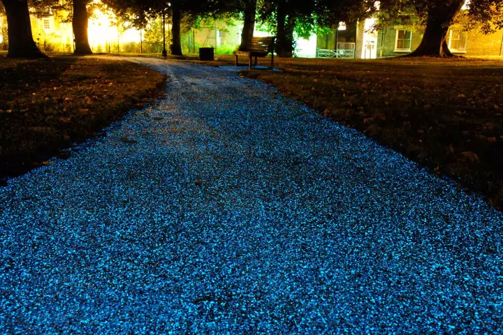 UK company Pro-Teq's glow-in-the-dark spray coating could prove a cheaper alternative to conventional street lighting (Photo: Pro-Teq)