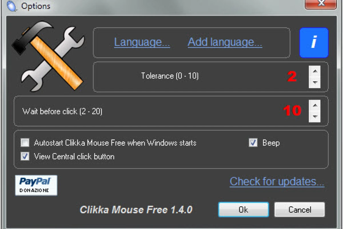 Clikka Mouse is software designed for those who have trouble clicking a mouse