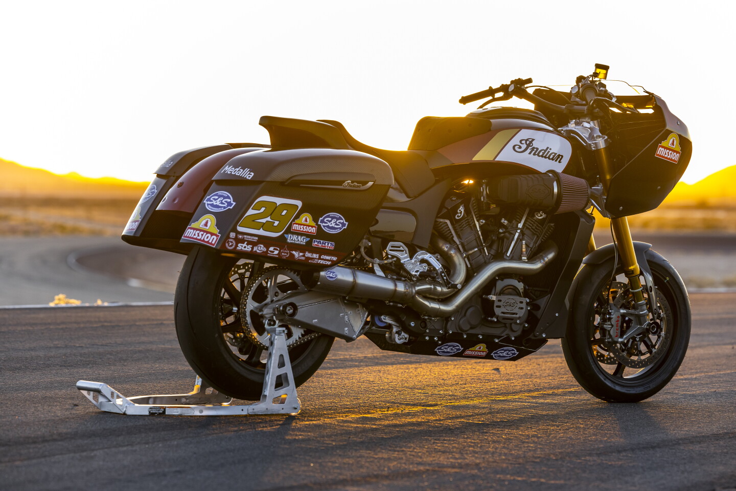 The saddlebags remain so you can bring your own champagne to the podium and rest assured it's pre-shaked