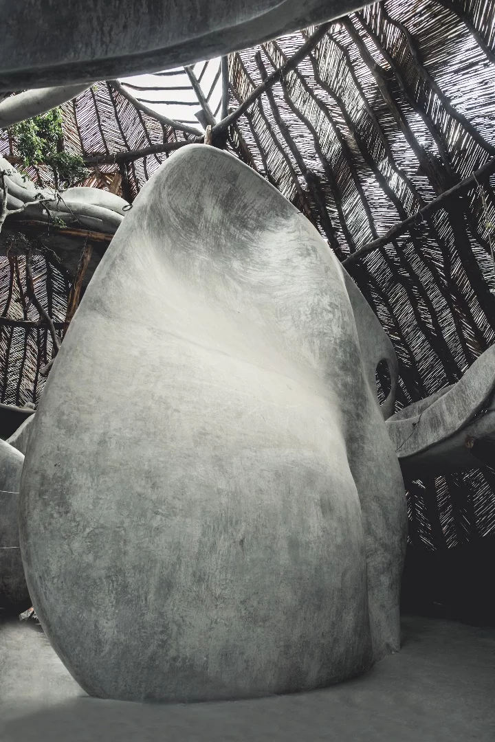 The idea behind the Azulik Uh May project is to host art exhibitions in Mexico's wilderness