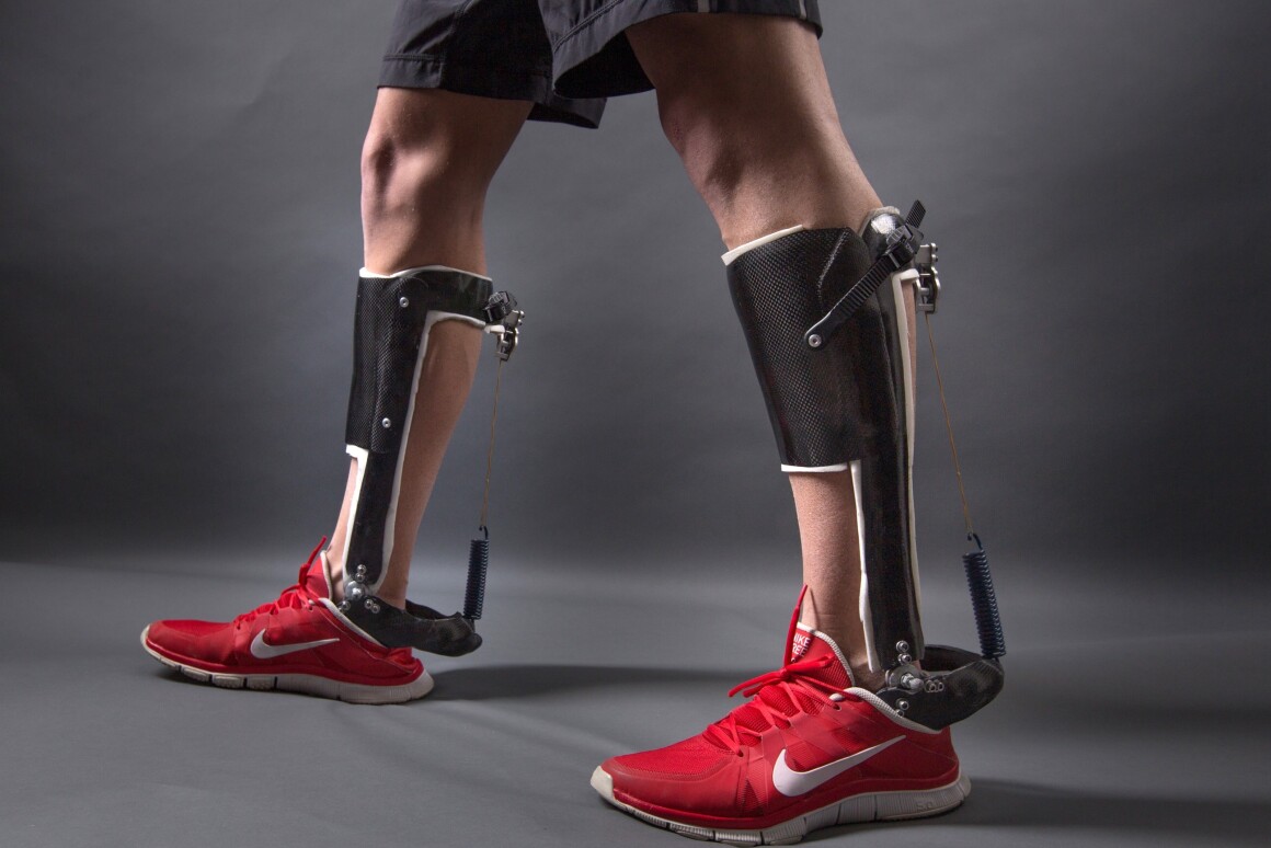 Unpowered ankle exoskeleton takes a load off calf muscles to improve