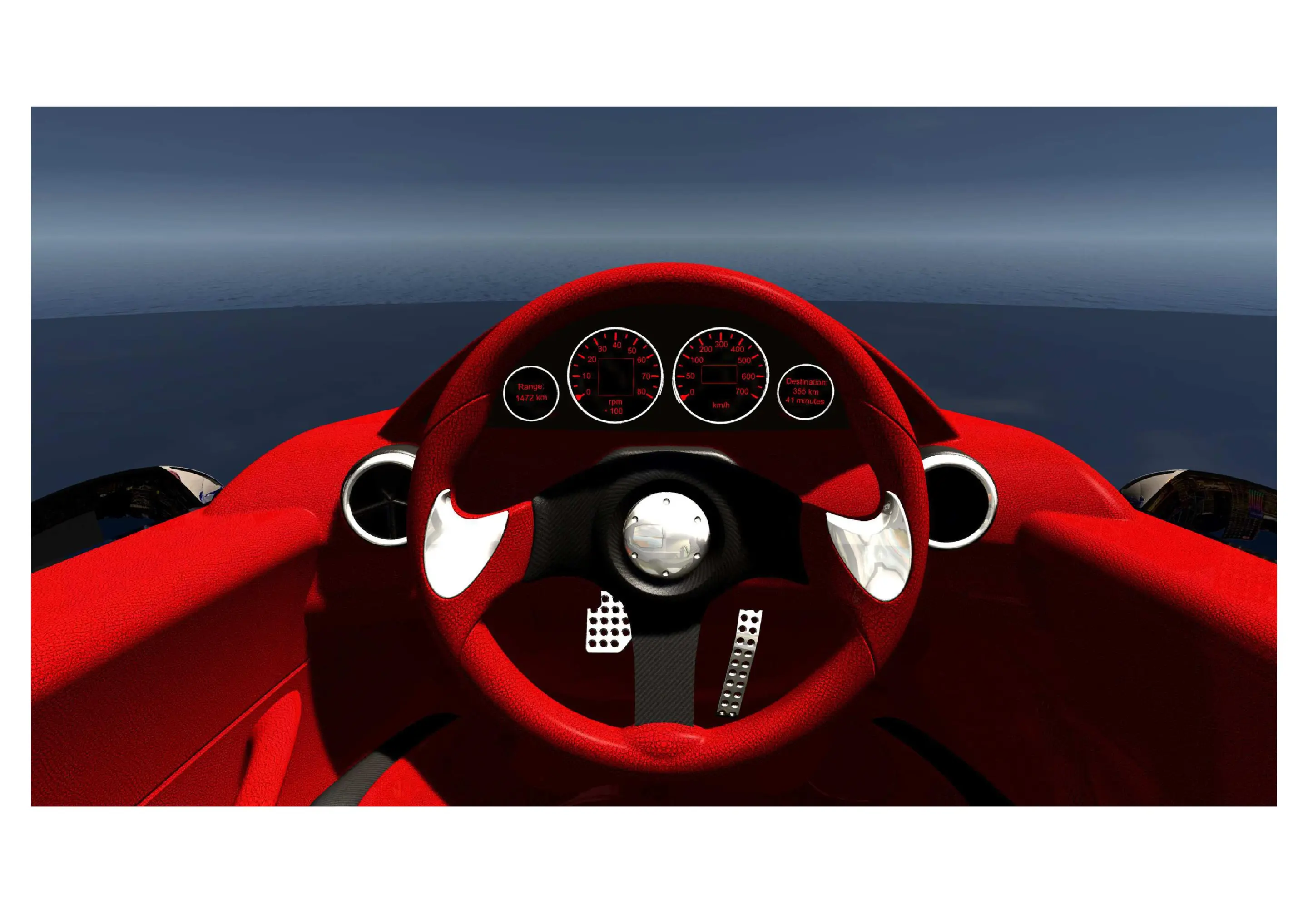 Two-seater Acabion four-wheeler design interior