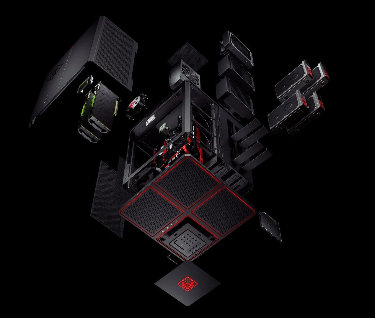 Exploded view of the Omen X