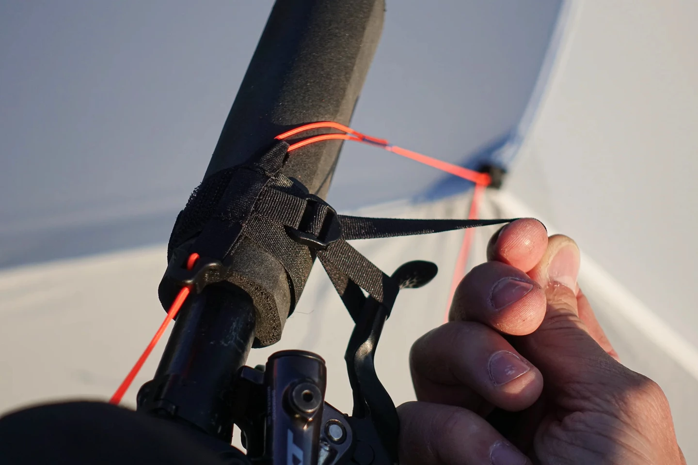 The Apex1 includes a parking brake for the bike