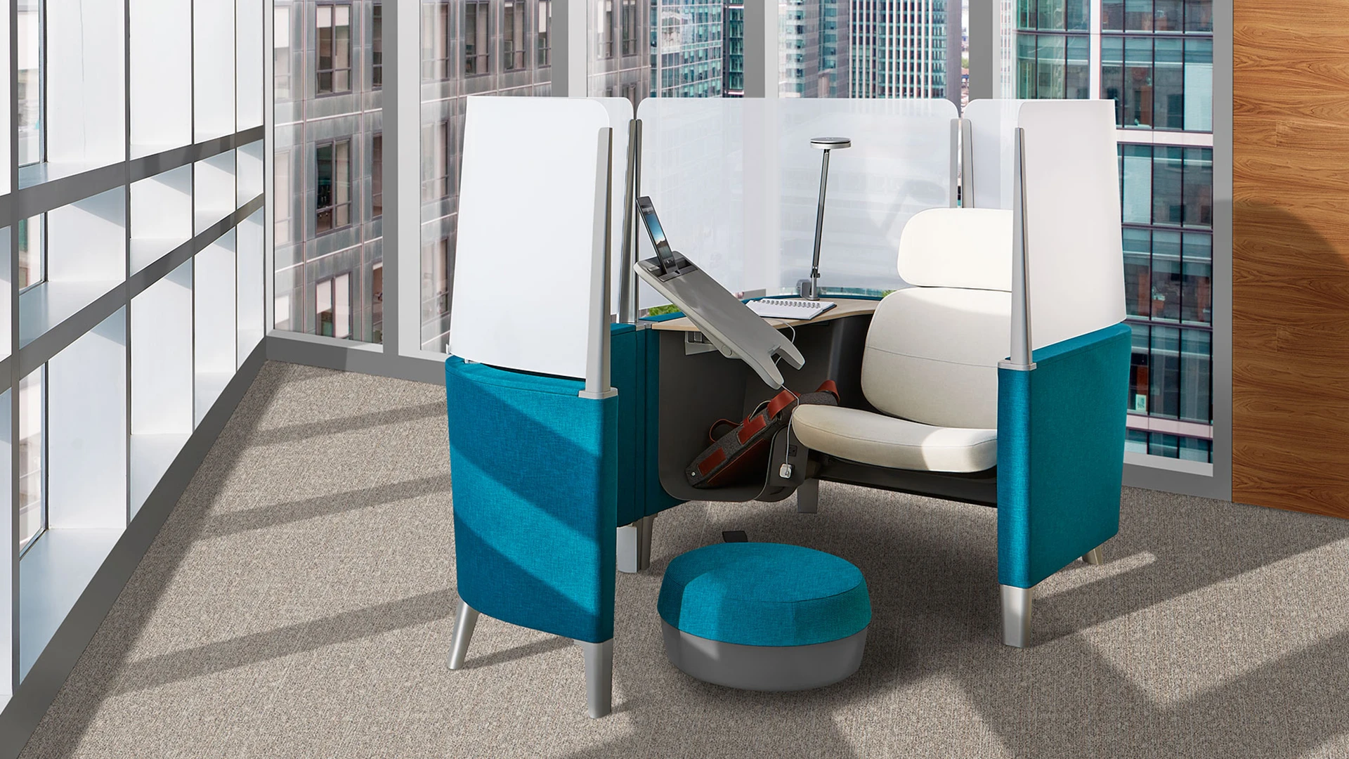 This workspace is built to help people concentrate and keep working longer