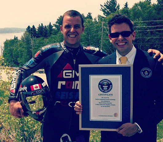 Mischo Erban receiving his Guinness world record certificate
