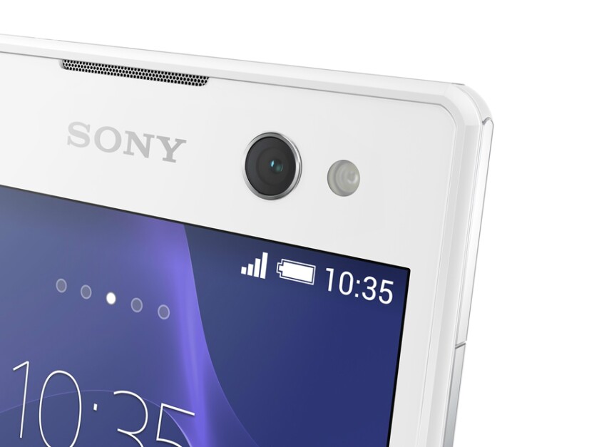 The C3 features a 5 MP wide-angle front-facing camera for taking selfies