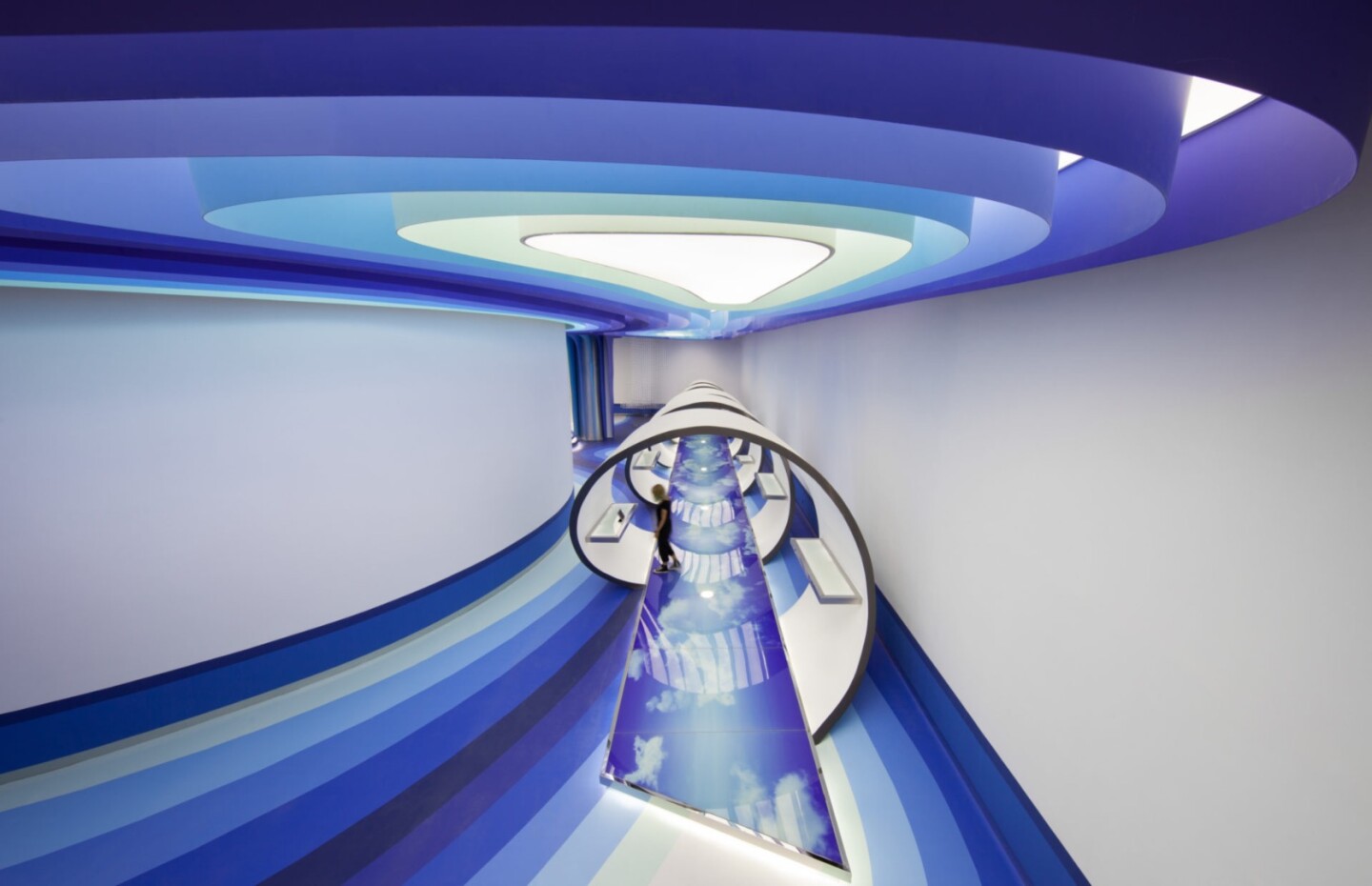 This futuristic office redesign from Italian architect Alberto Puchetti is nominated for Best Use Of Color. The stunning design incorporates gallery spaces, offices and meeting rooms turning the abstract nature of the digital “cloud” into a literal aesthetic influence