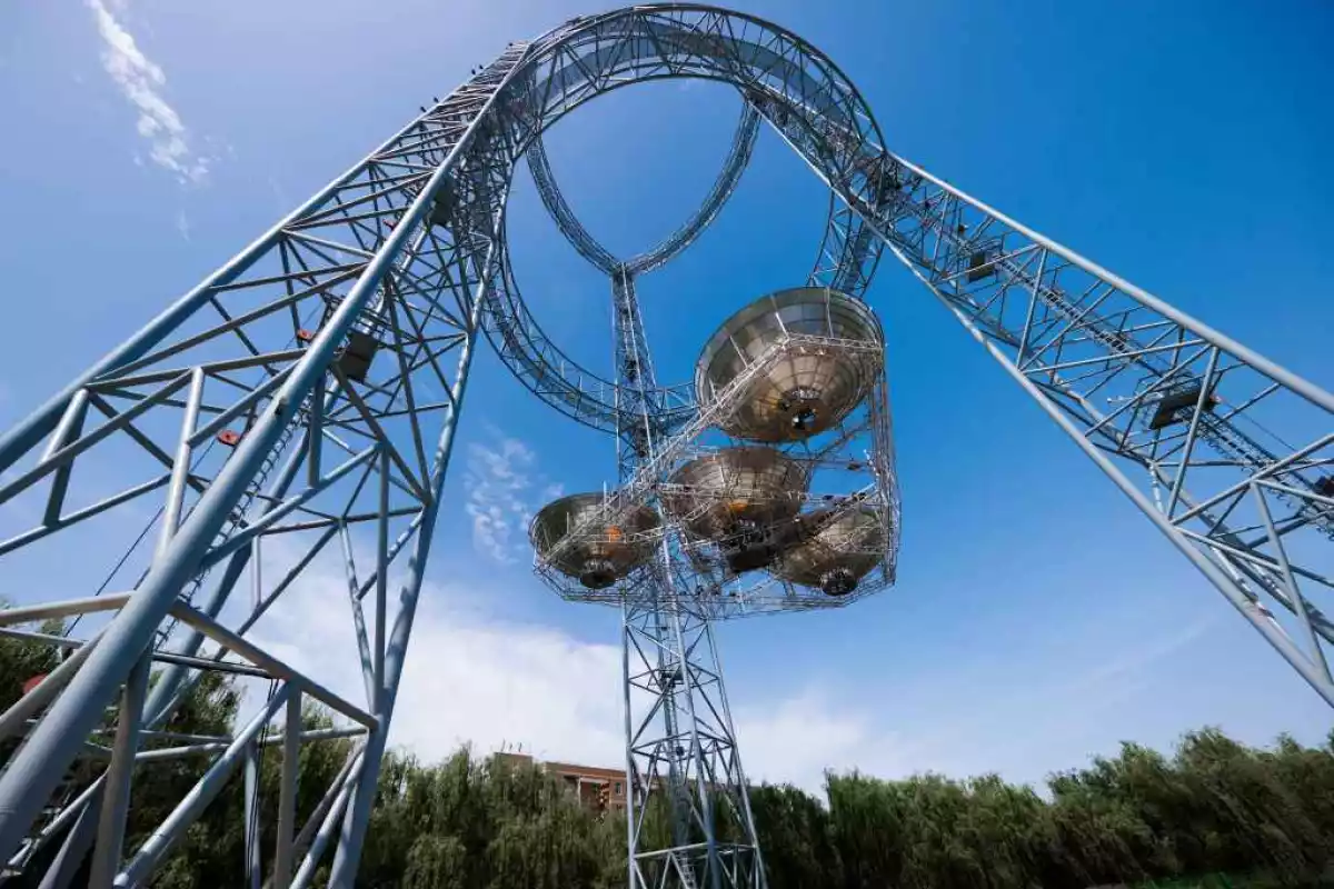 Xidian University has built a 75 meter-tall ground verification system to perform and test all phases of space-based solar power generation and transmission
