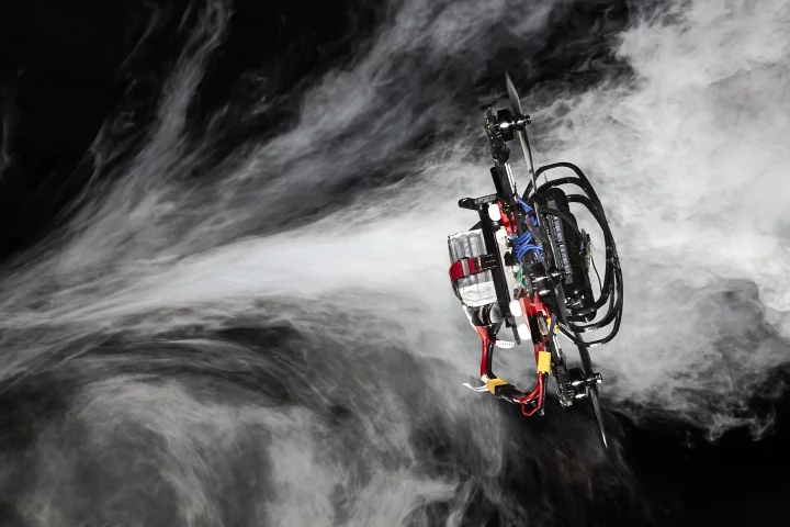 Smoke used to illustrate the complex aerodynamics drone pilots, human or machine, have to deal with