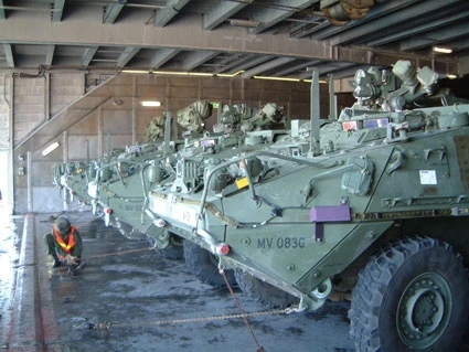 Embarked Stryker Companyenroute onboard the HSV-X1