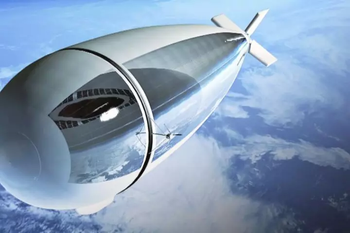 The StratoBus will hover up out of the way of airliners, but won't need to be launched into space