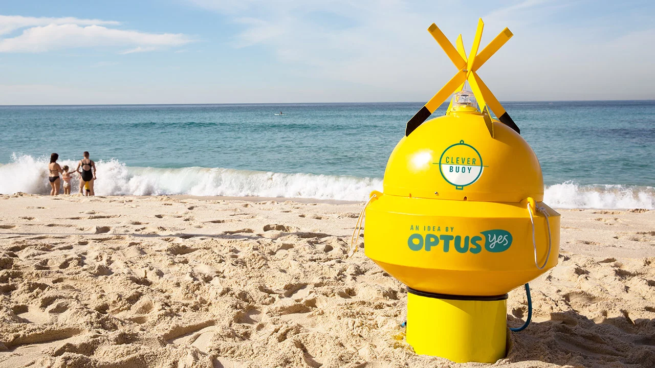 A processor in the buoy analyzes the reflections of the emitted signals, and is able to identify the sonar signature of shark-sized objects in the vicinity