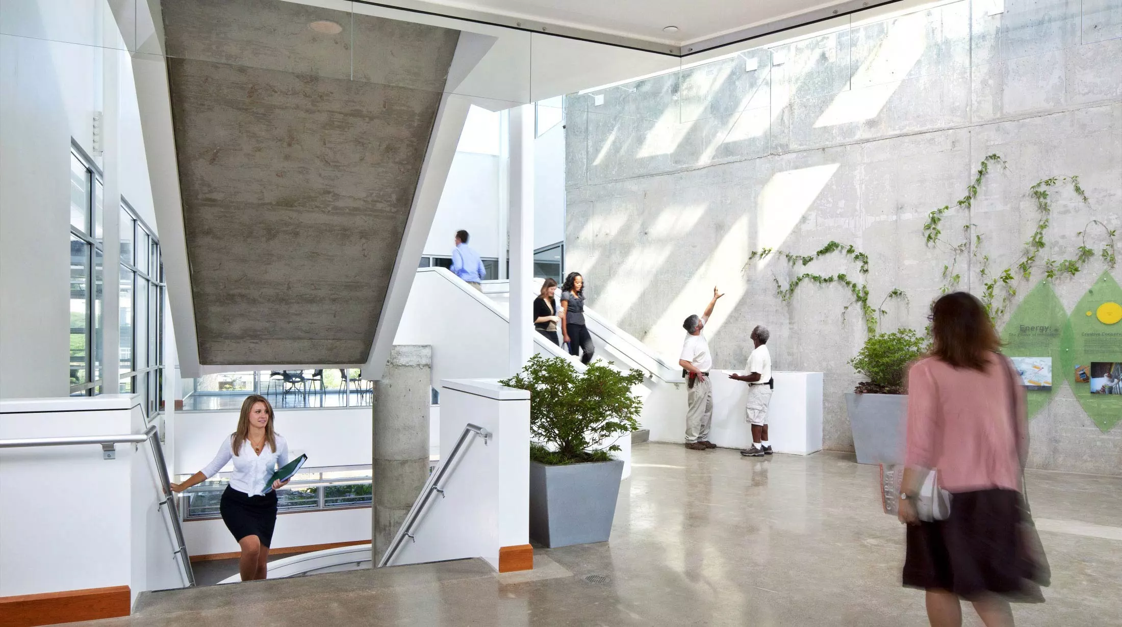 The atrium in the Center for Sustainable Landscapes is 100 percent passively cooled (Photo: Denmarsh Photography)