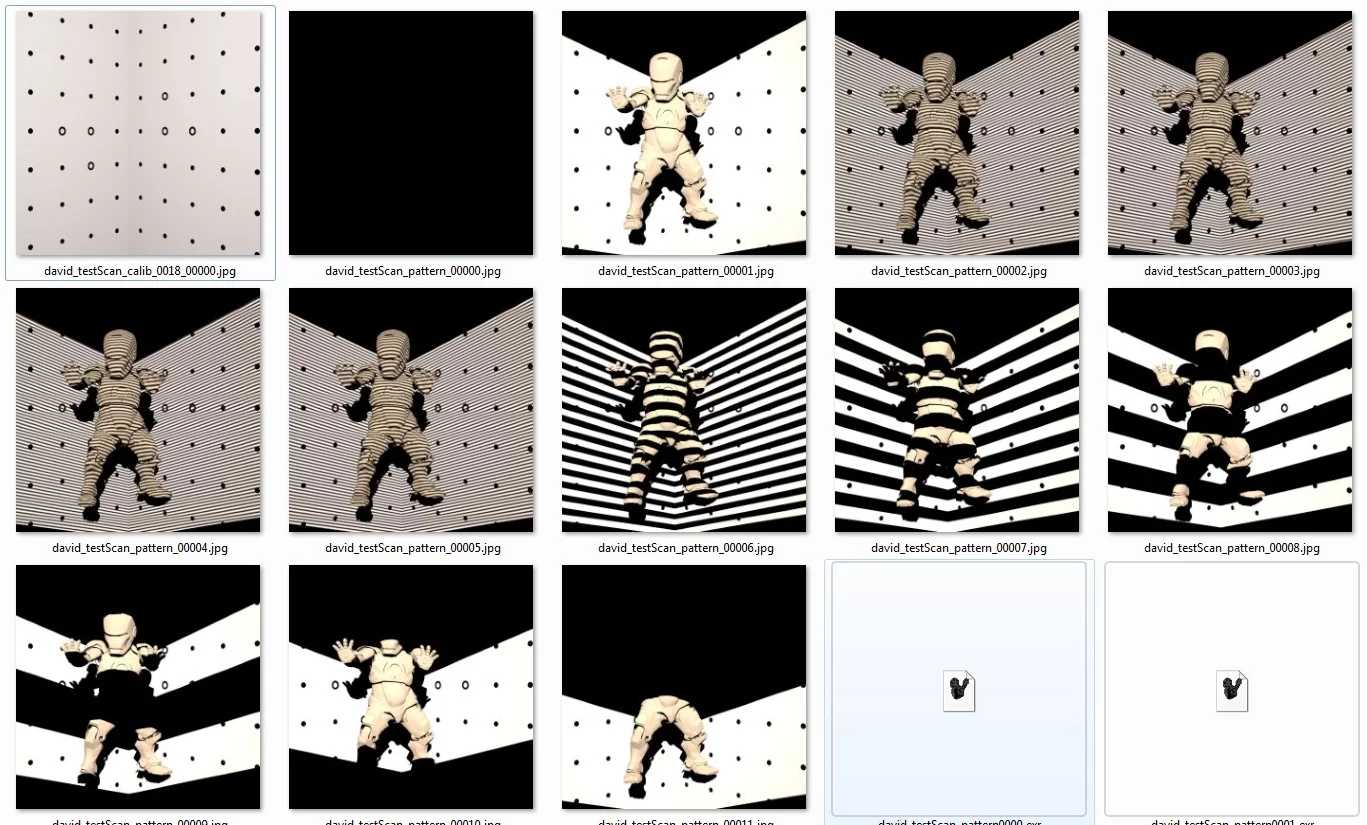 David SLS-1 pattern projection sequence