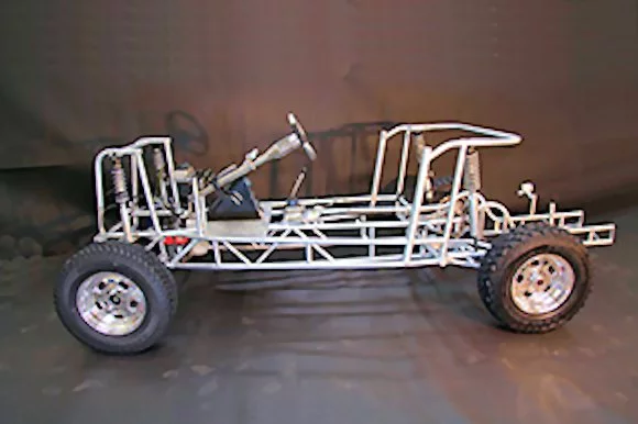 Side view of the Panther's custom lightweight chassis (Photo: WaterCar)