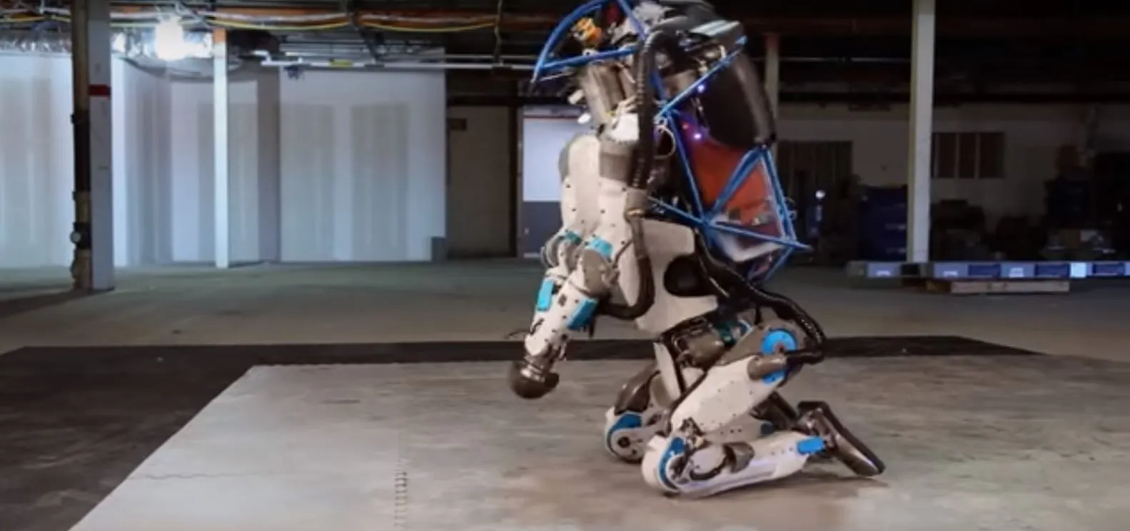 The latest Atlas robot can regain its feet after being pushed over