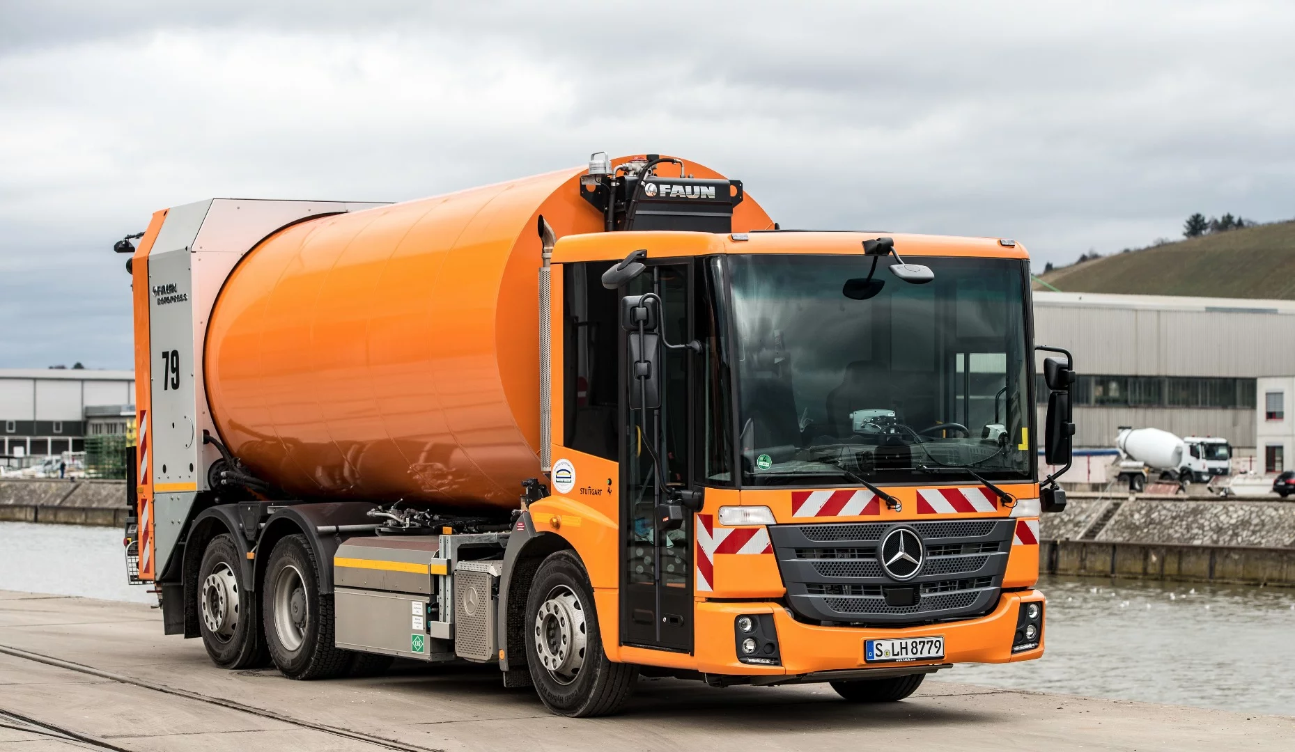 The Mercedes CNG truck promises low emissions and less noise in the city