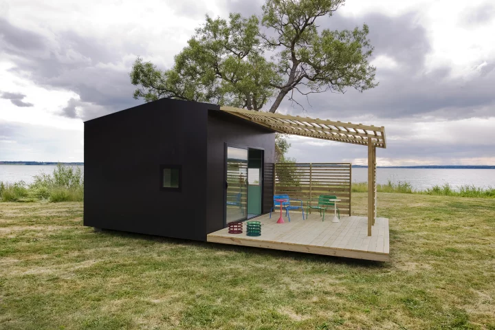 Mini House is a functional prefabricated modular home that comes delivered flat-packed and can be constructed on-site in just two days (image: Andy Liffner)