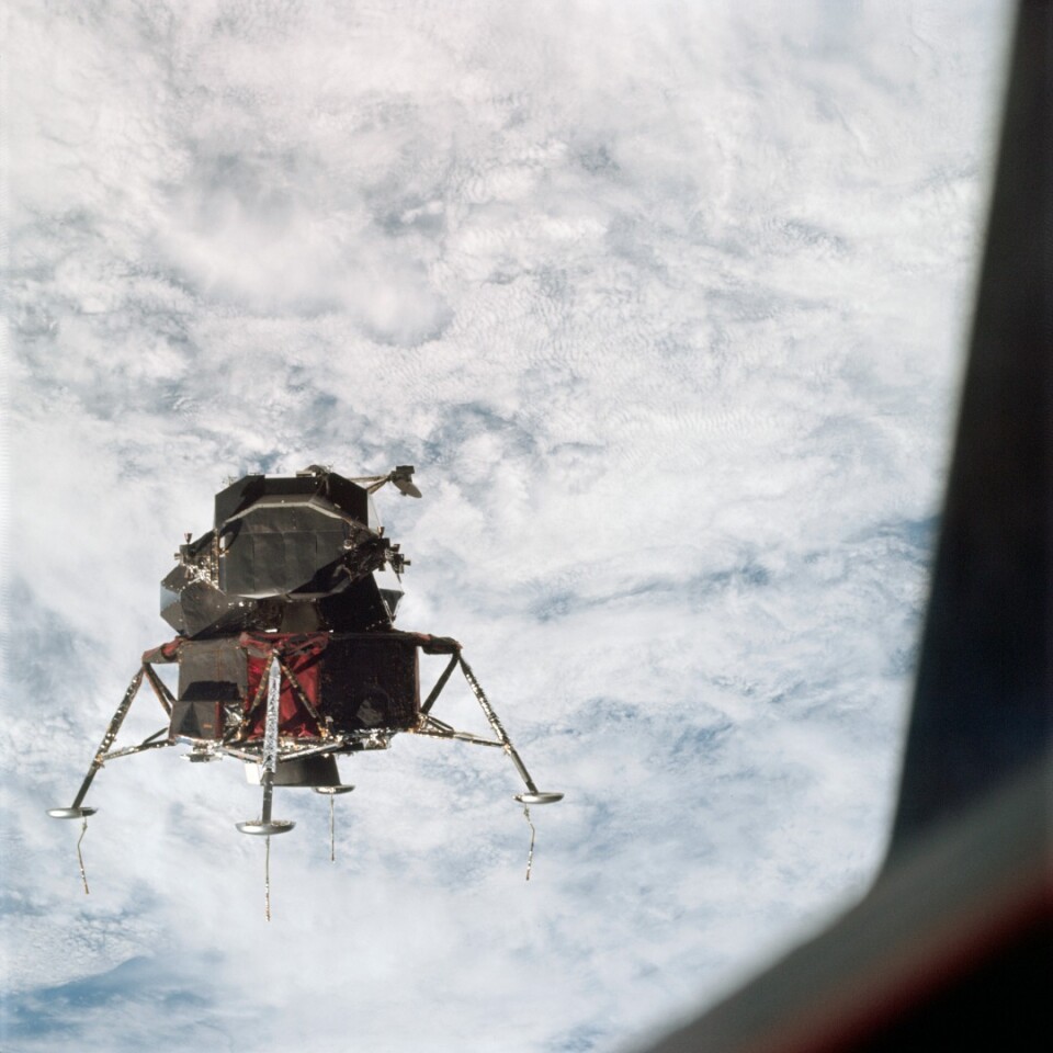 Spider in lunar landing configuration