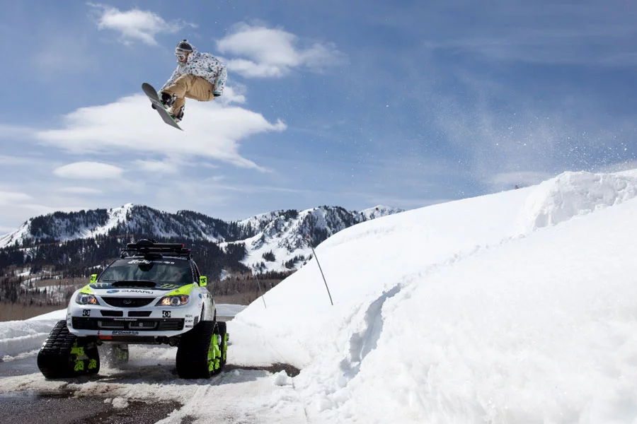 World's fastest cat track operation automobile for backcountry access for snowboarding
