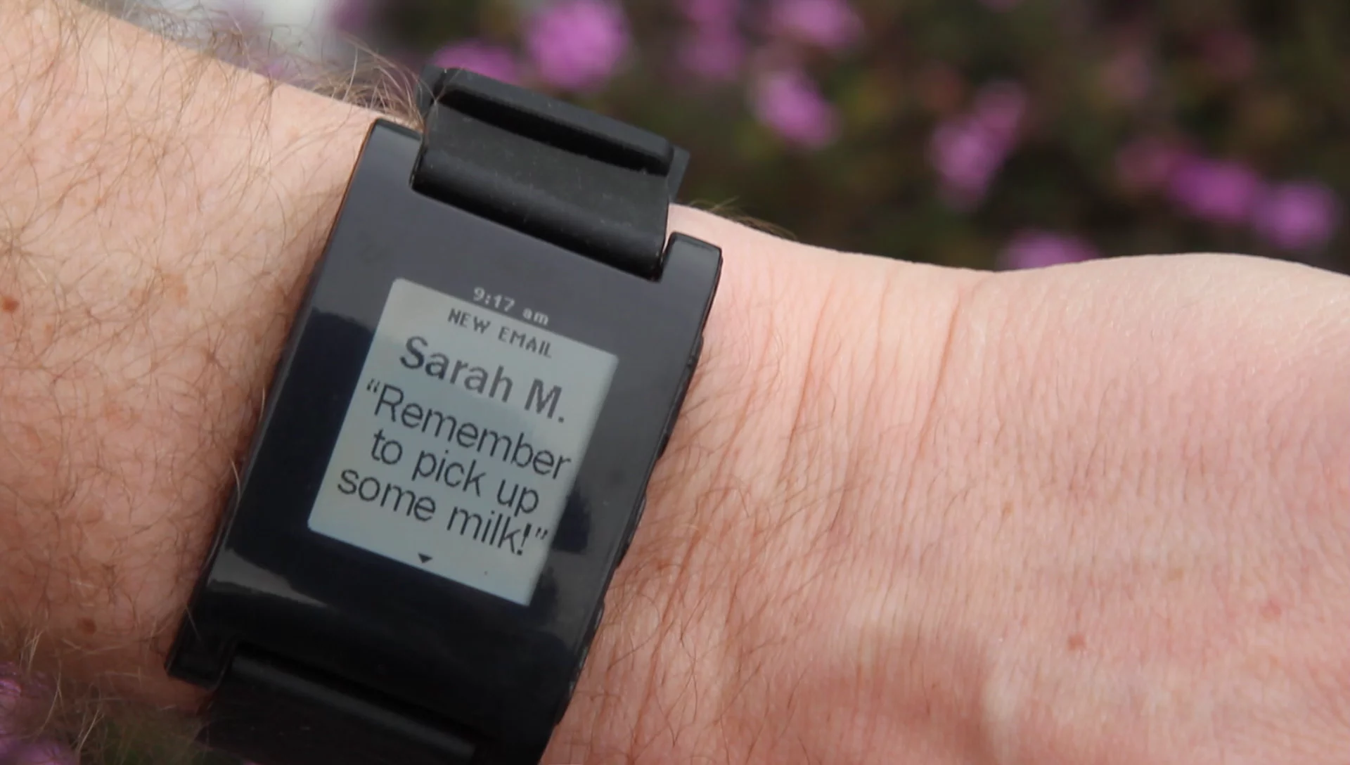 The Pebble smartwatch