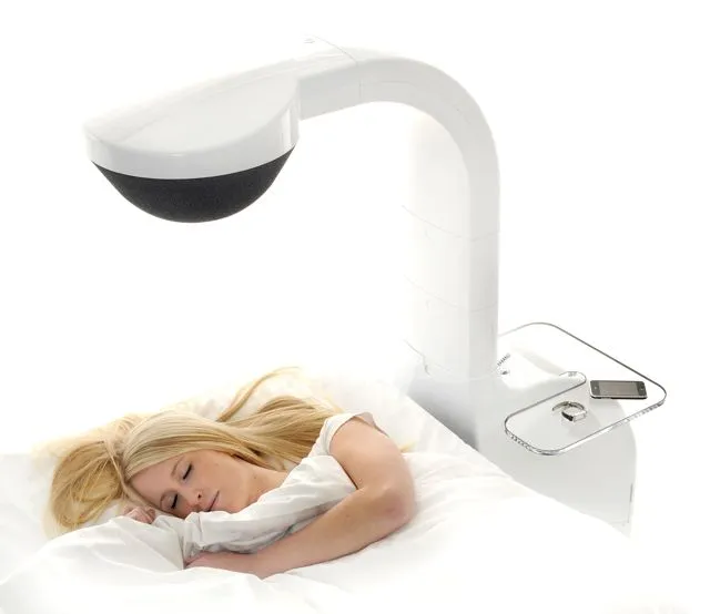 The Protexo is a device that blows cool air on asthma sufferers as they sleep, to keep allergens away from their "breathing zone"