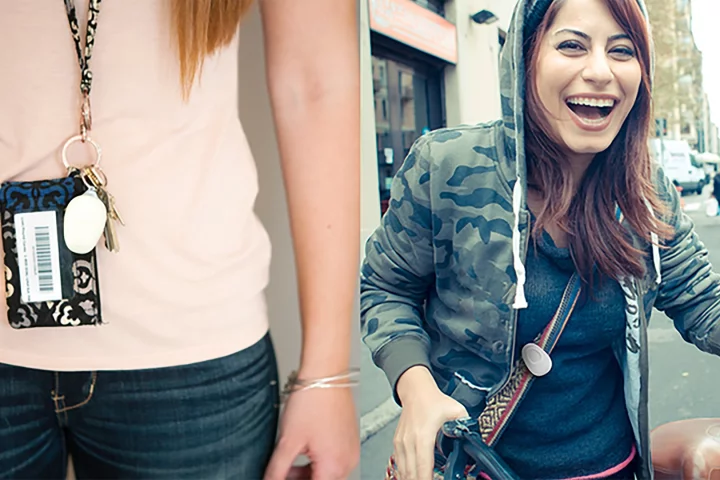 The Wearsafe Tag is small and unobtrusive and can be kept in a pocket, clipped onto clothing, or even worn on a lanyard around the neck