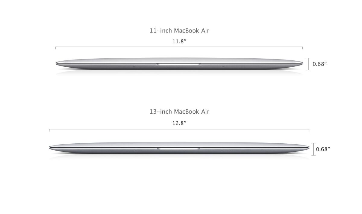 The new MacBook Air laptops are still small, thin, and light